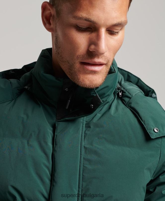 Superdry облекло N00H5381 зелено мъже късо пухкаво яке