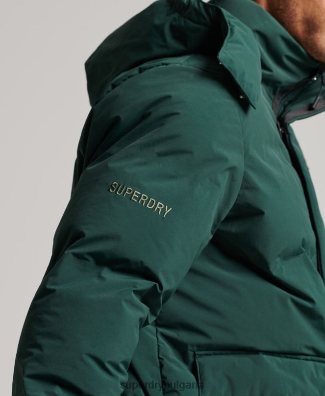 Superdry облекло N00H5381 зелено мъже късо пухкаво яке