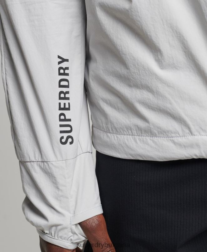 Superdry облекло N00H5389 светло сив мъже яке за бягане