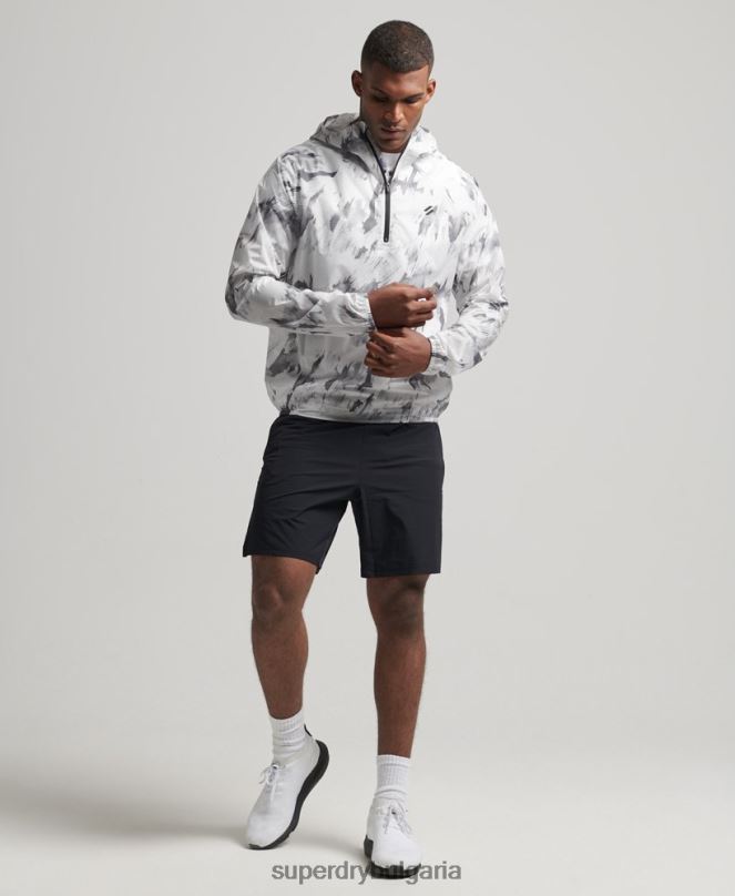 Superdry облекло N00H5401 сиво мъже run леко водоустойчиво яке