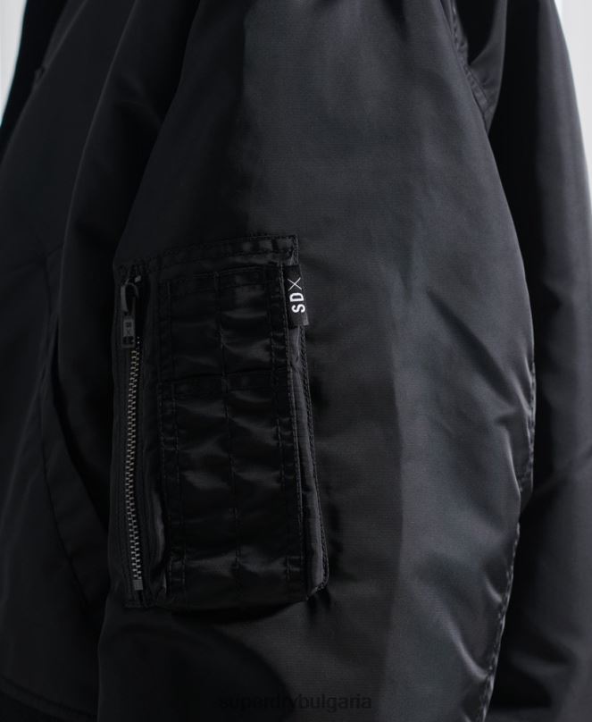 Superdry облекло N00H5555 черен мъже ограничено издание sdx двойно бомбър яке