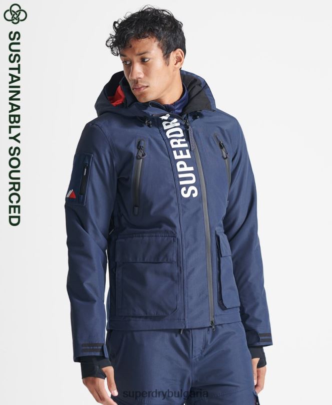 Superdry облекло N00H6466 военноморски флот мъже най-доброто спасително яке