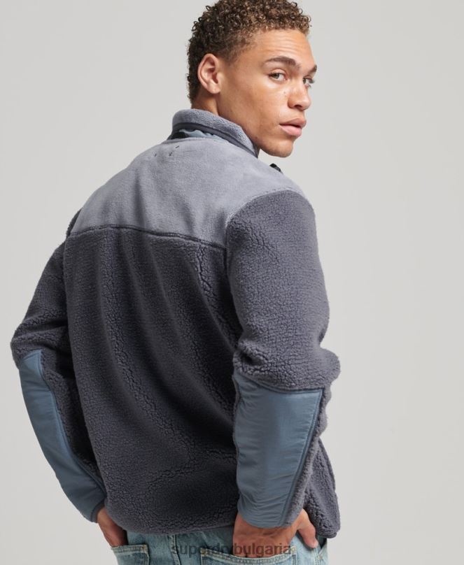 Superdry облекло N00H656 лилаво мъже xpd borg яке