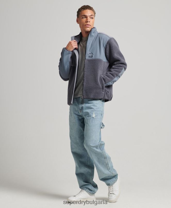 Superdry облекло N00H656 лилаво мъже xpd borg яке