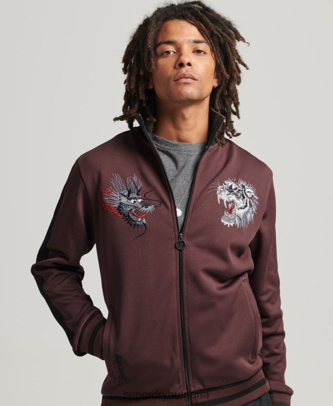 Superdry облекло N00H690 червен мъже яке с трико суика