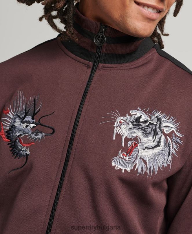 Superdry облекло N00H690 червен мъже яке с трико суика