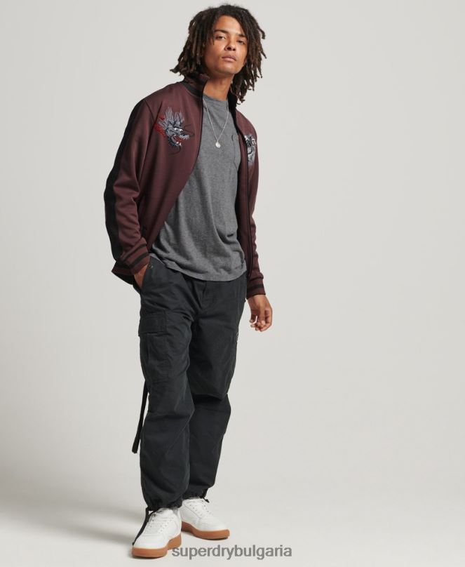 Superdry облекло N00H690 червен мъже яке с трико суика