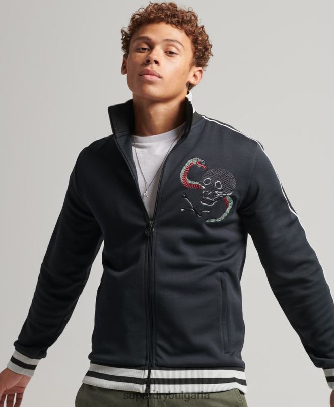 Superdry облекло N00H780 тъмно сив мъже яке с трико суика