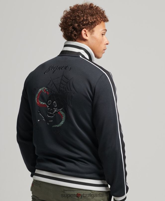 Superdry облекло N00H780 тъмно сив мъже яке с трико суика