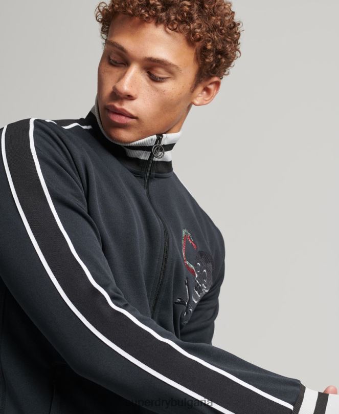 Superdry облекло N00H780 тъмно сив мъже яке с трико суика