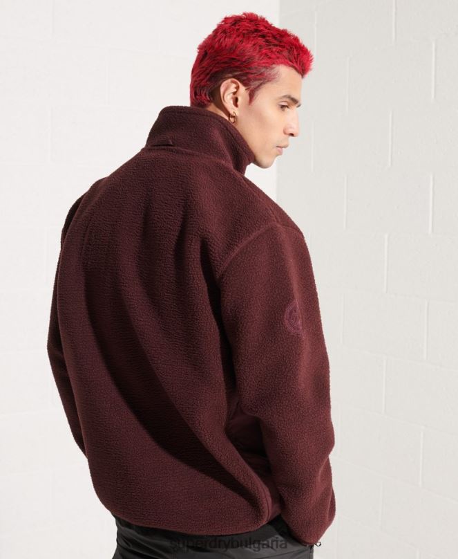 Superdry облекло N00H867 червен мъже експедиционно поларено яке