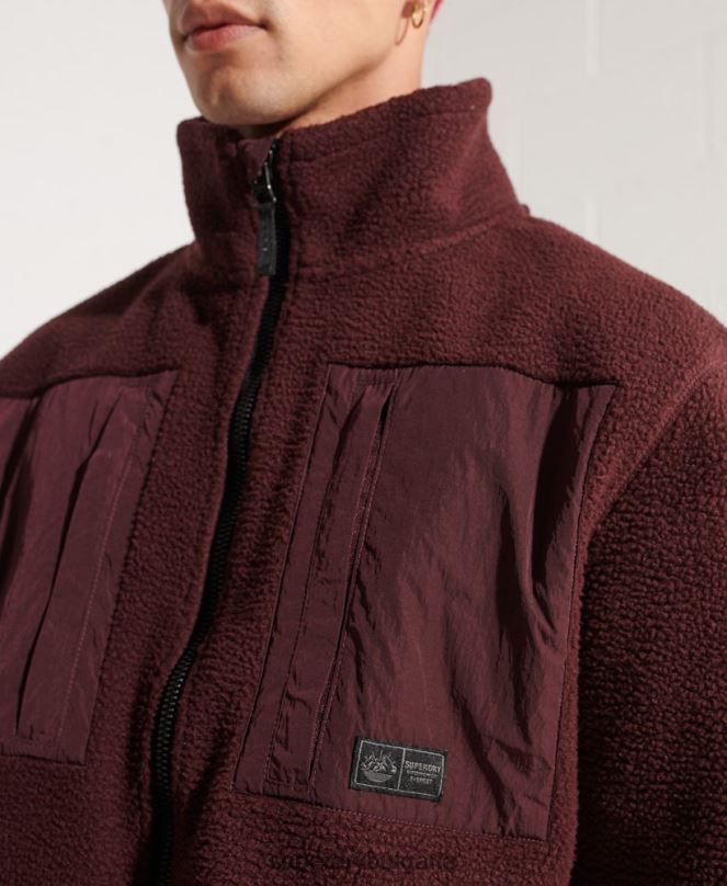 Superdry облекло N00H867 червен мъже експедиционно поларено яке