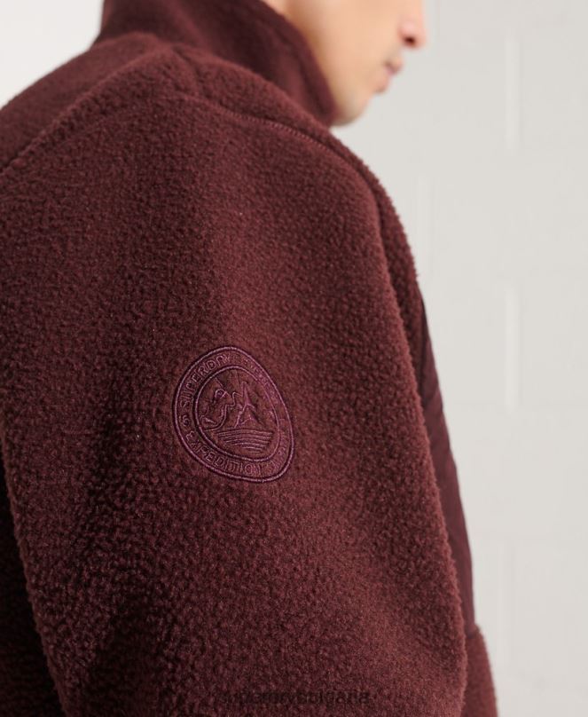 Superdry облекло N00H867 червен мъже експедиционно поларено яке
