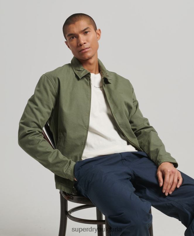 Superdry облекло N00H905 каки мъже класическо яке Харингтън