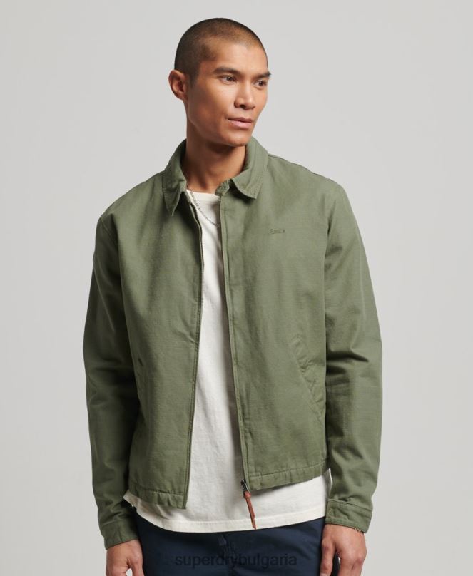 Superdry облекло N00H905 каки мъже класическо яке Харингтън
