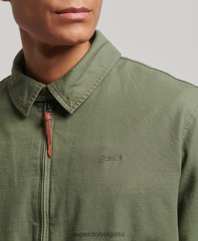 Superdry облекло N00H905 каки мъже класическо яке Харингтън