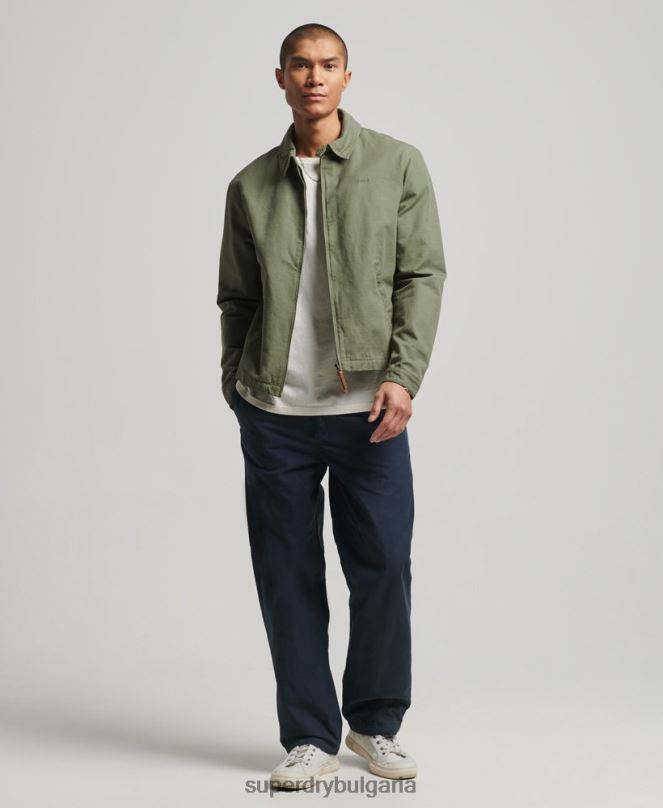Superdry облекло N00H905 каки мъже класическо яке Харингтън