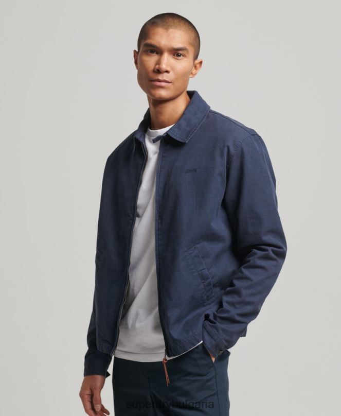 Superdry облекло N00H907 военноморски флот мъже класическо яке Харингтън