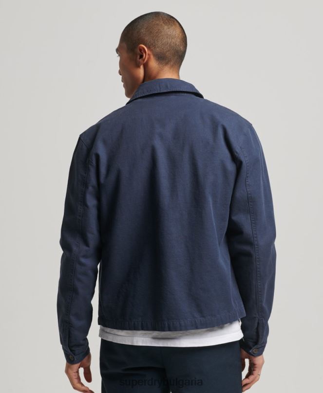 Superdry облекло N00H907 военноморски флот мъже класическо яке Харингтън
