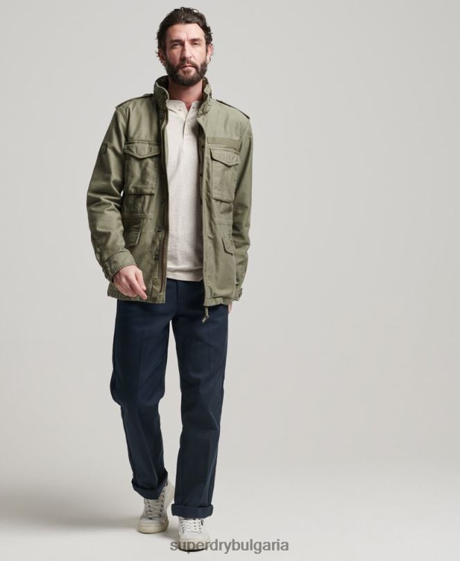 Superdry облекло N00H908 зелено мъже военно яке m65