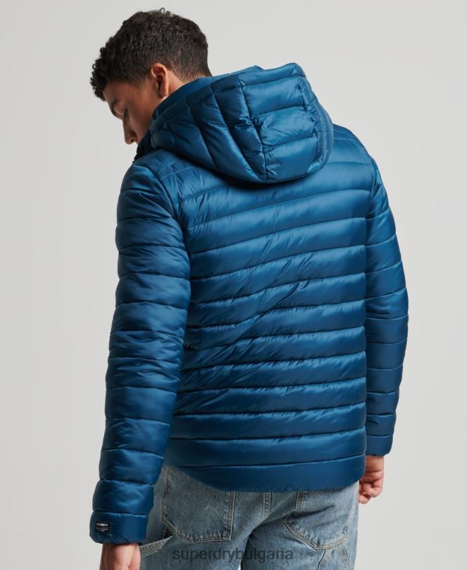 Superdry облекло N00H911 син мъже леко подплатено яке