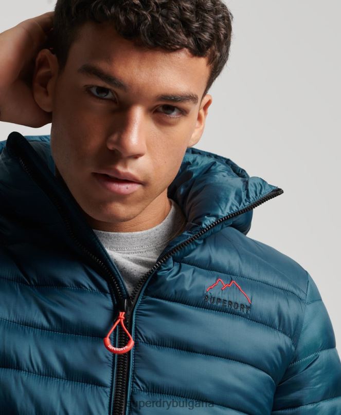 Superdry облекло N00H911 син мъже леко подплатено яке