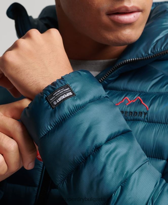Superdry облекло N00H911 син мъже леко подплатено яке