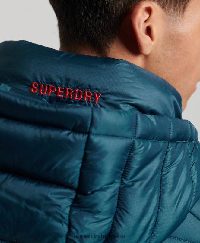 Superdry облекло N00H911 син мъже леко подплатено яке