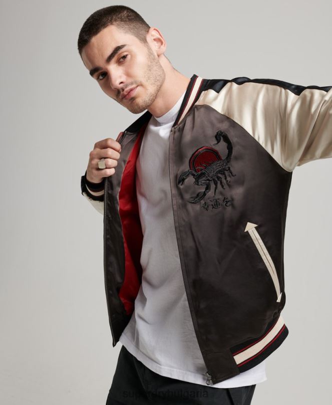 Superdry облекло N00H912 тъмно сив мъже сукаджан яке