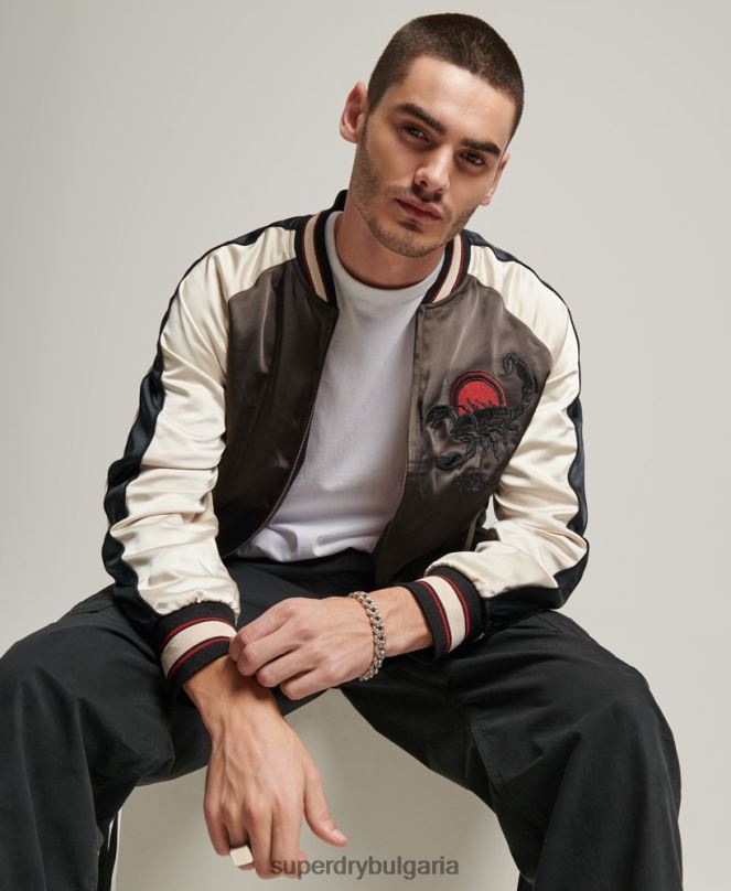 Superdry облекло N00H912 тъмно сив мъже сукаджан яке
