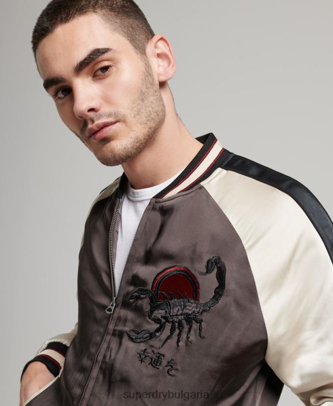 Superdry облекло N00H912 тъмно сив мъже сукаджан яке