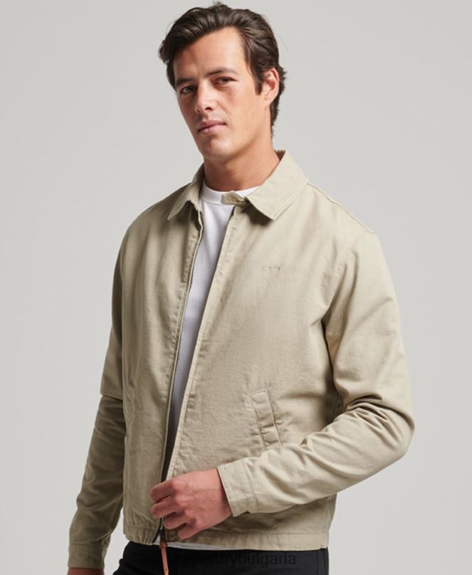Superdry облекло N00H913 сметана мъже класическо яке Харингтън