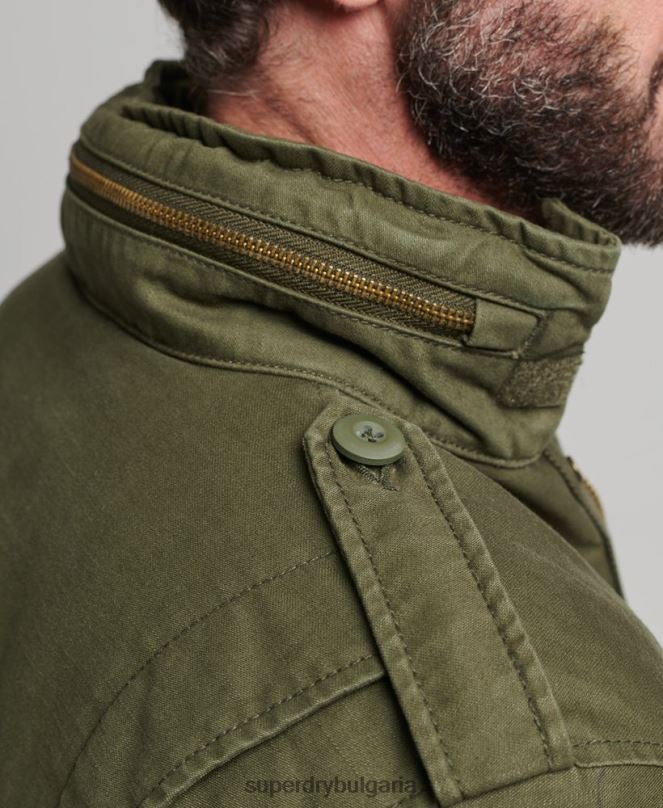 Superdry облекло N00H915 каки мъже Военно яке m65 field borg с подплата