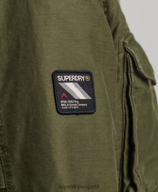 Superdry облекло N00H915 каки мъже Военно яке m65 field borg с подплата