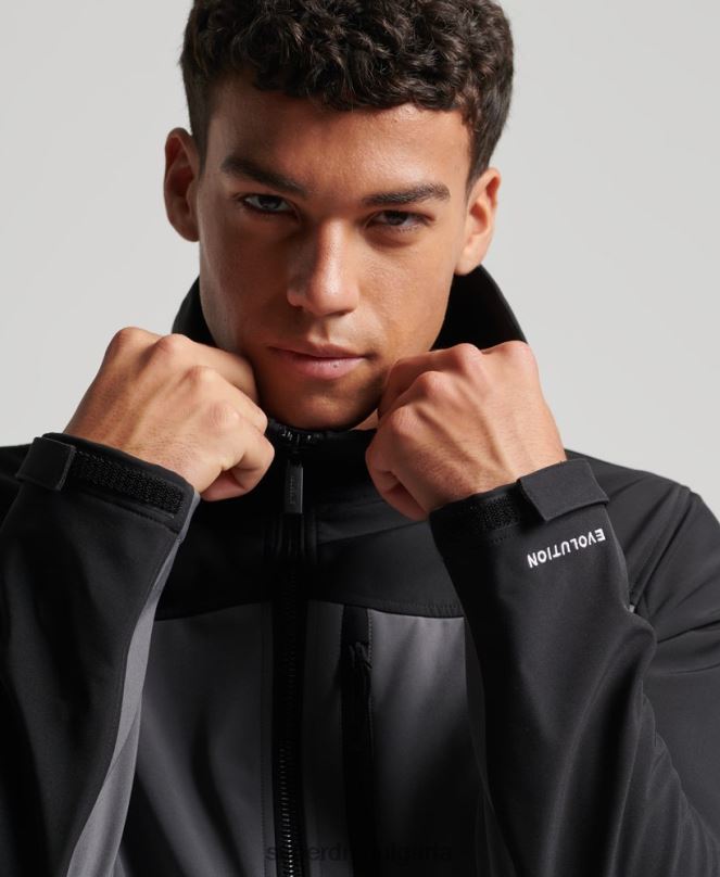 Superdry облекло N00H917 тъмно сив мъже трекер яке