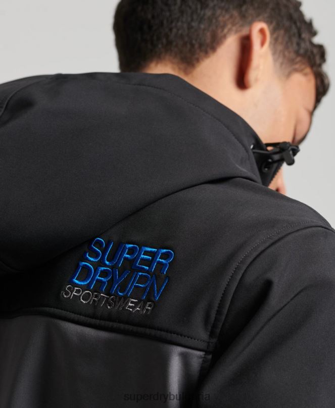 Superdry облекло N00H917 тъмно сив мъже трекер яке