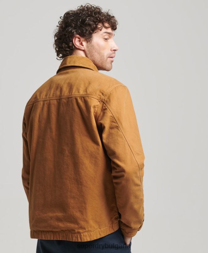 Superdry облекло N00H918 кафяво мъже винтидж яке Ranch harrington