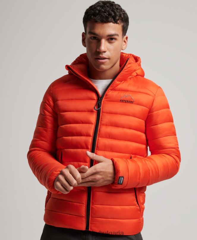 Superdry облекло N00H923 оранжево мъже леко подплатено яке