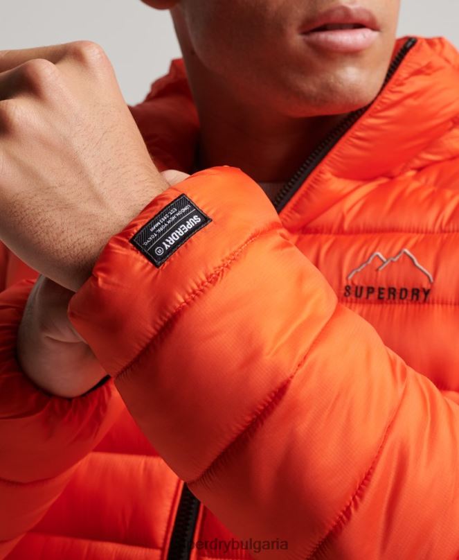 Superdry облекло N00H923 оранжево мъже леко подплатено яке