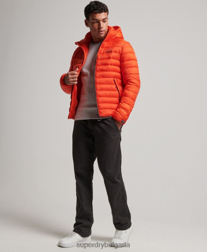 Superdry облекло N00H923 оранжево мъже леко подплатено яке