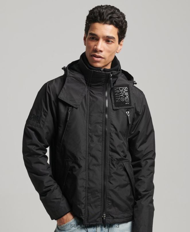 Superdry облекло N00H924 черен мъже горско яке с ветровка