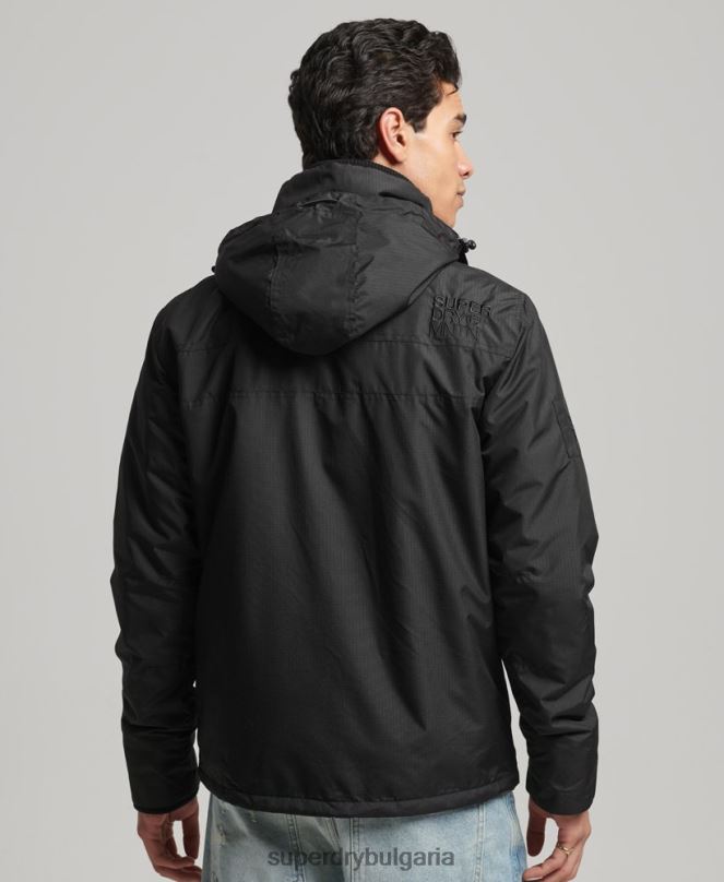 Superdry облекло N00H924 черен мъже горско яке с ветровка