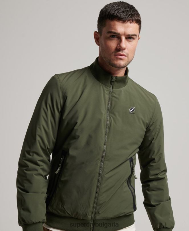Superdry облекло N00H925 каки мъже тренировъчно яке харингтън