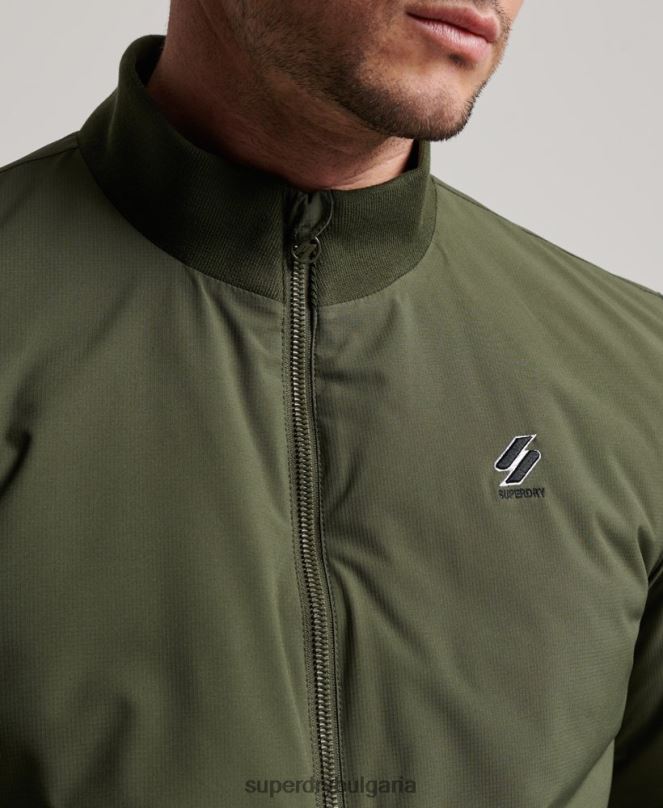 Superdry облекло N00H925 каки мъже тренировъчно яке харингтън