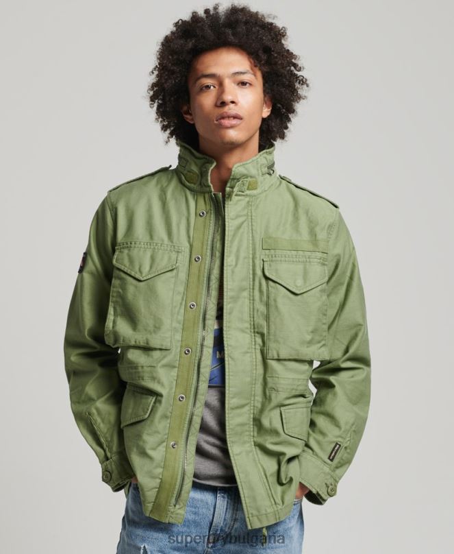 Superdry облекло N00H928 зелено мъже ретро военно яке m65