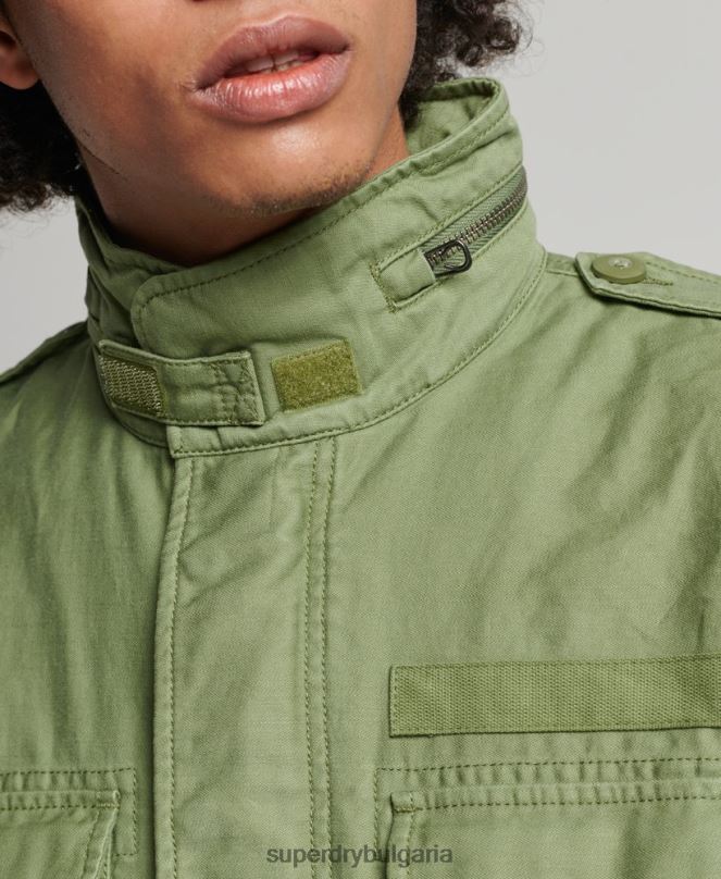 Superdry облекло N00H928 зелено мъже ретро военно яке m65