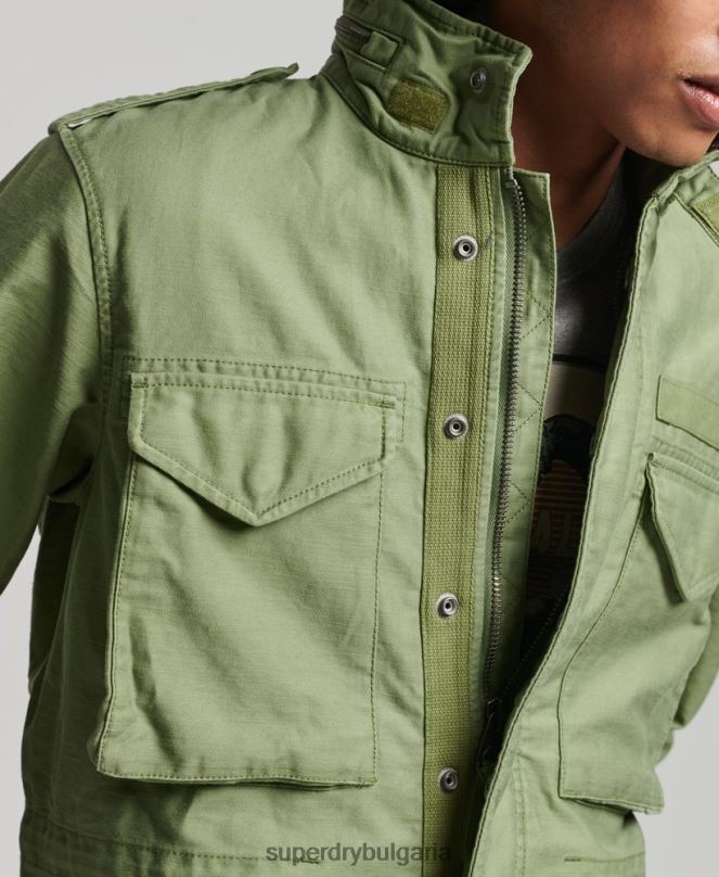 Superdry облекло N00H928 зелено мъже ретро военно яке m65