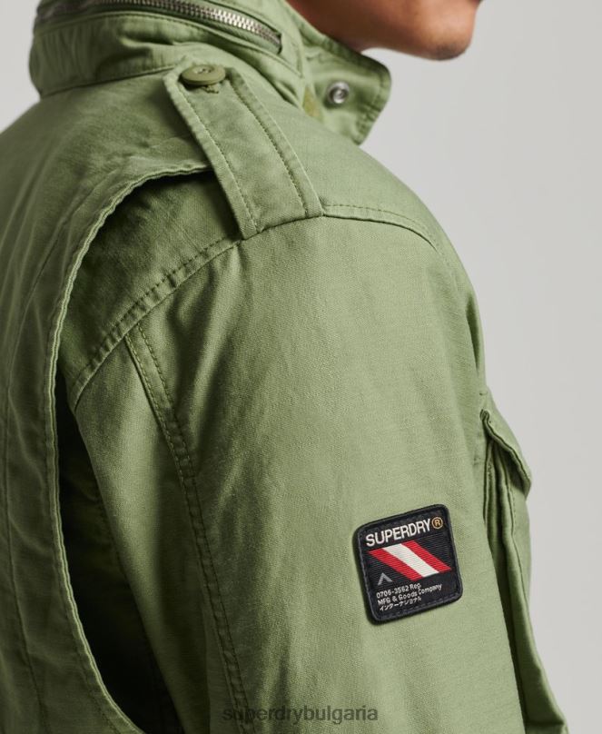 Superdry облекло N00H928 зелено мъже ретро военно яке m65