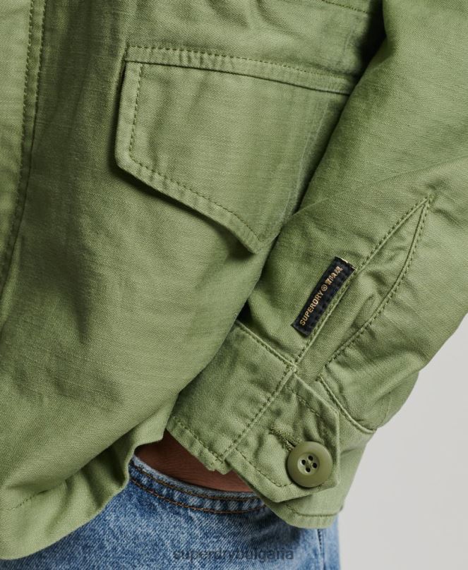 Superdry облекло N00H928 зелено мъже ретро военно яке m65