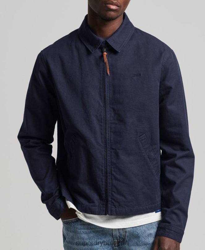Superdry облекло N00H931 военноморски флот мъже класическо яке Харингтън